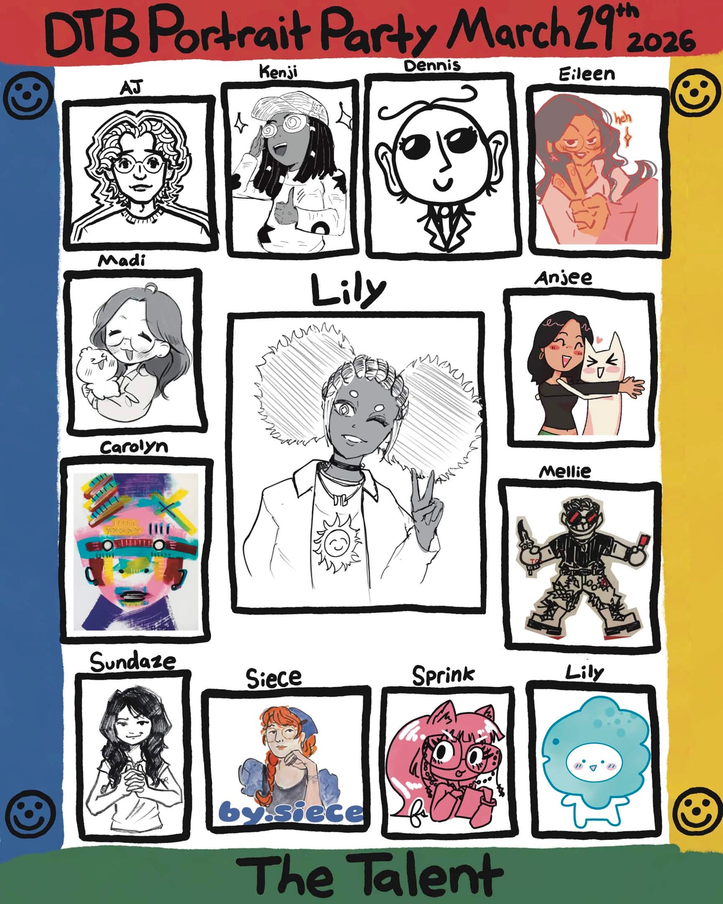 DTB Portrait Party Print